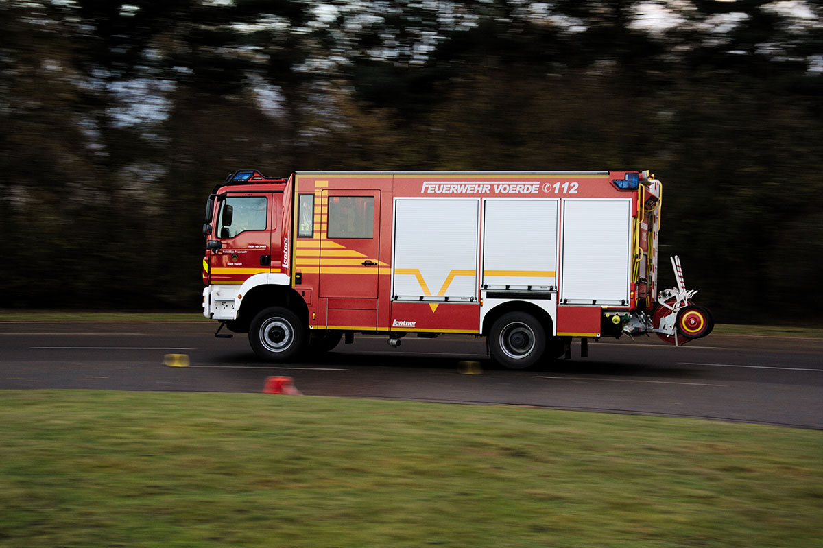 Impressionen aus dem Fahrsicherheitstrainig für LKW der EInheit Spellen im November 2016